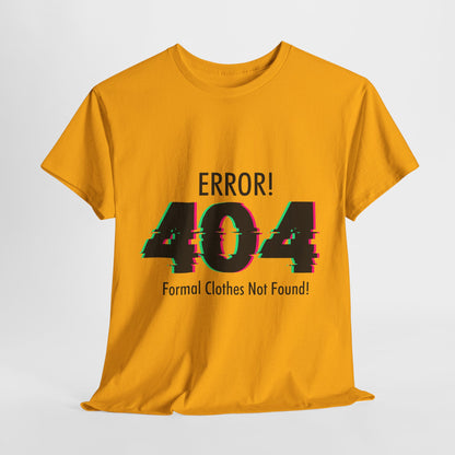 404 Error T-Shirt - Formal Clothes Not Found Glitch