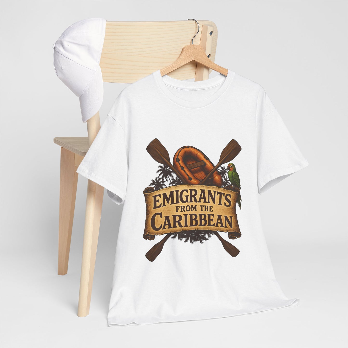 Emigrants from the Caribbean - Funny Pirate-Style Tropical Escape T-Shirt