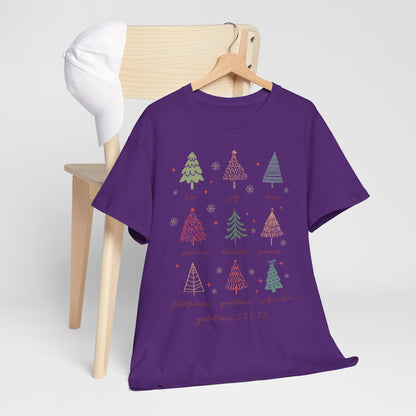 Fruits of the Spirit Christmas T-Shirt - Galatians 5:22-23 Faith Tee