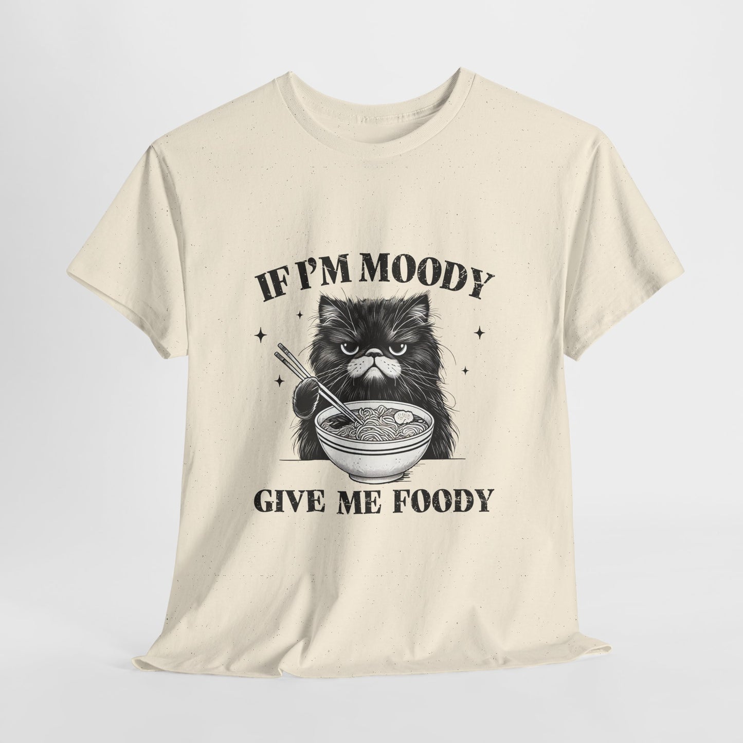 Grumpy Ramen Cat T-Shirt - Moody Kitty Noodles Tee