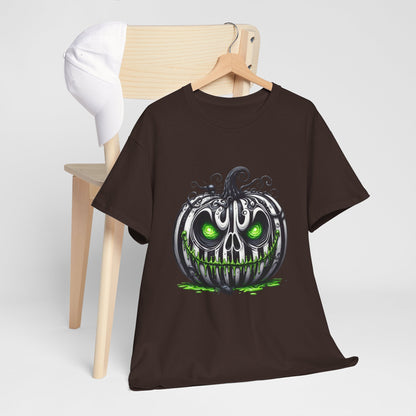 Neon Goo Pumpkin Halloween - Glowing Green Eyes Spooky T-Shirt