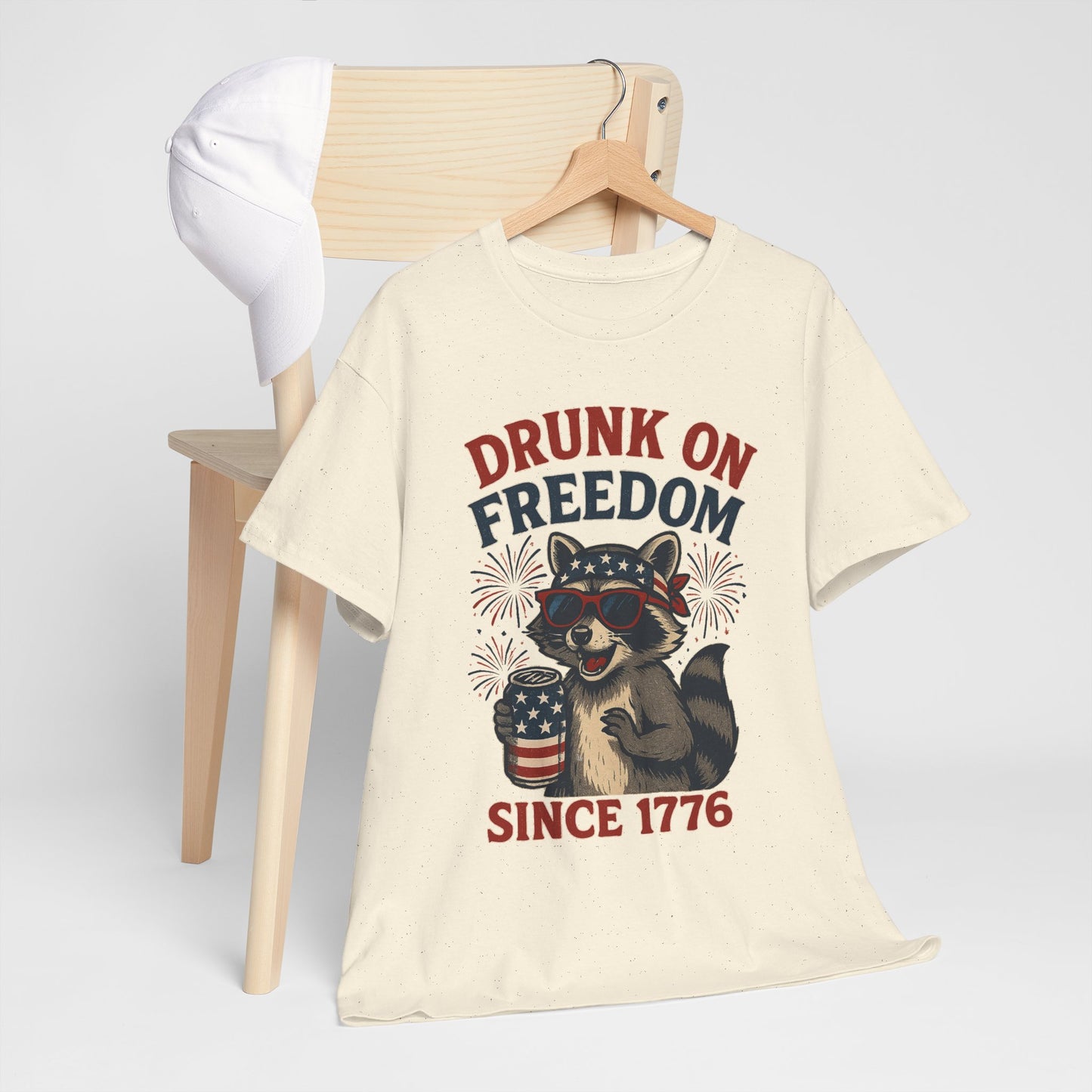 Drunk on Freedom Since 1776 T-Shirt - Funny Patriotic 4th of July Tee