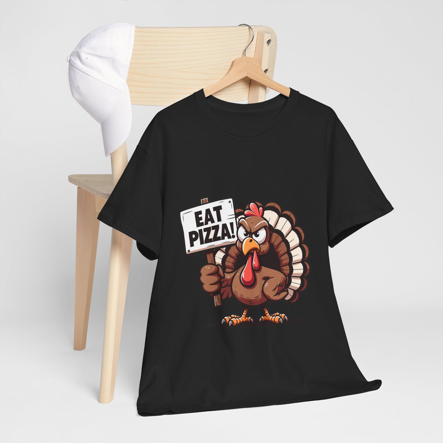 Eat Pizza Turkey T-Shirt - Funny Thanksgiving Anti-Turkey Pizza Lover Tee