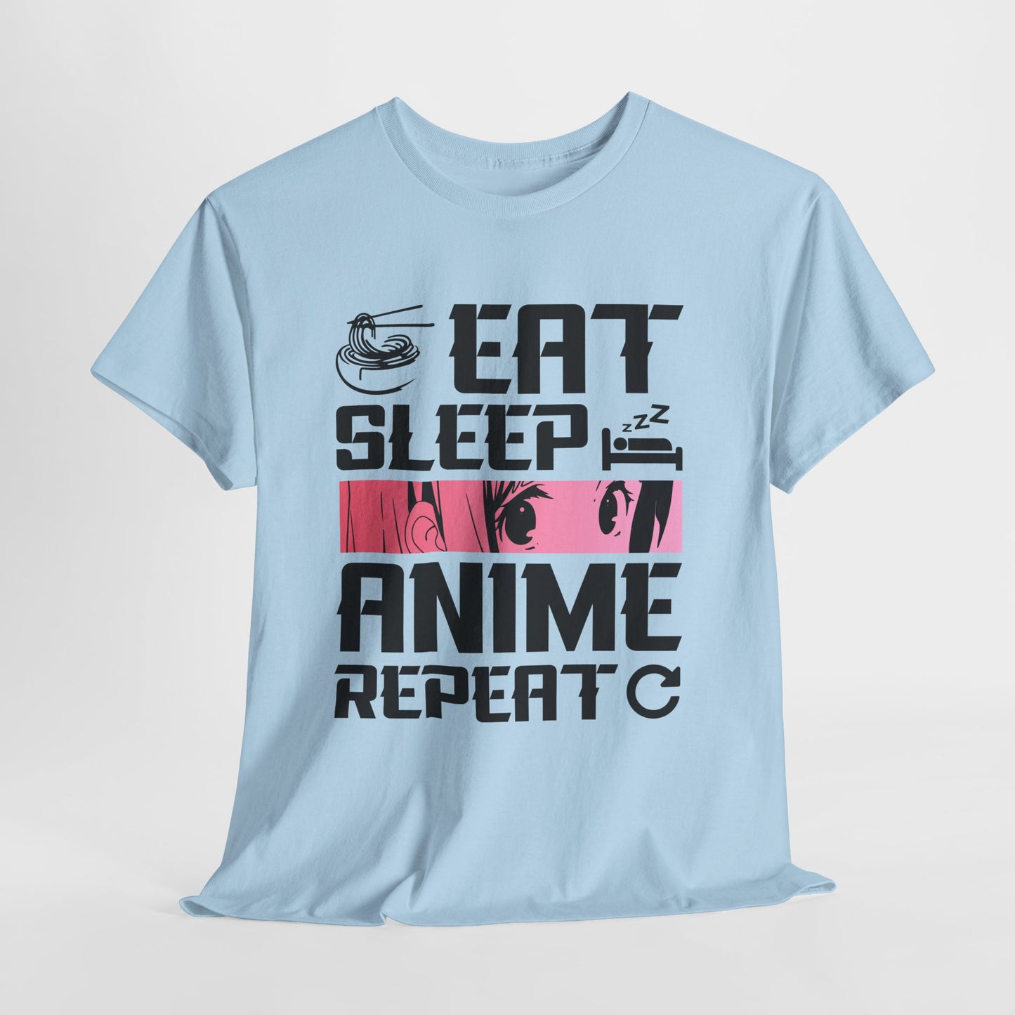 Eat Sleep Anime Repeat Shirt - Otaku Routine Tee