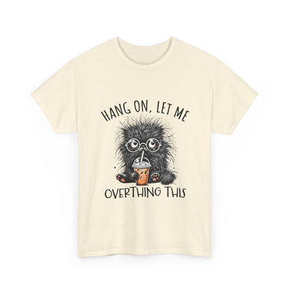 Overthinking Coffee Cat T-Shirt - Cute Nerdy Kawaii Tee