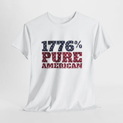 1776 Pure American T-Shirt - Vintage Patriotic USA 4th of July Tee
