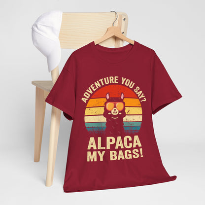 Alpaca My Bags T-Shirt - Funny Llama Travel Retro Sunset Tee