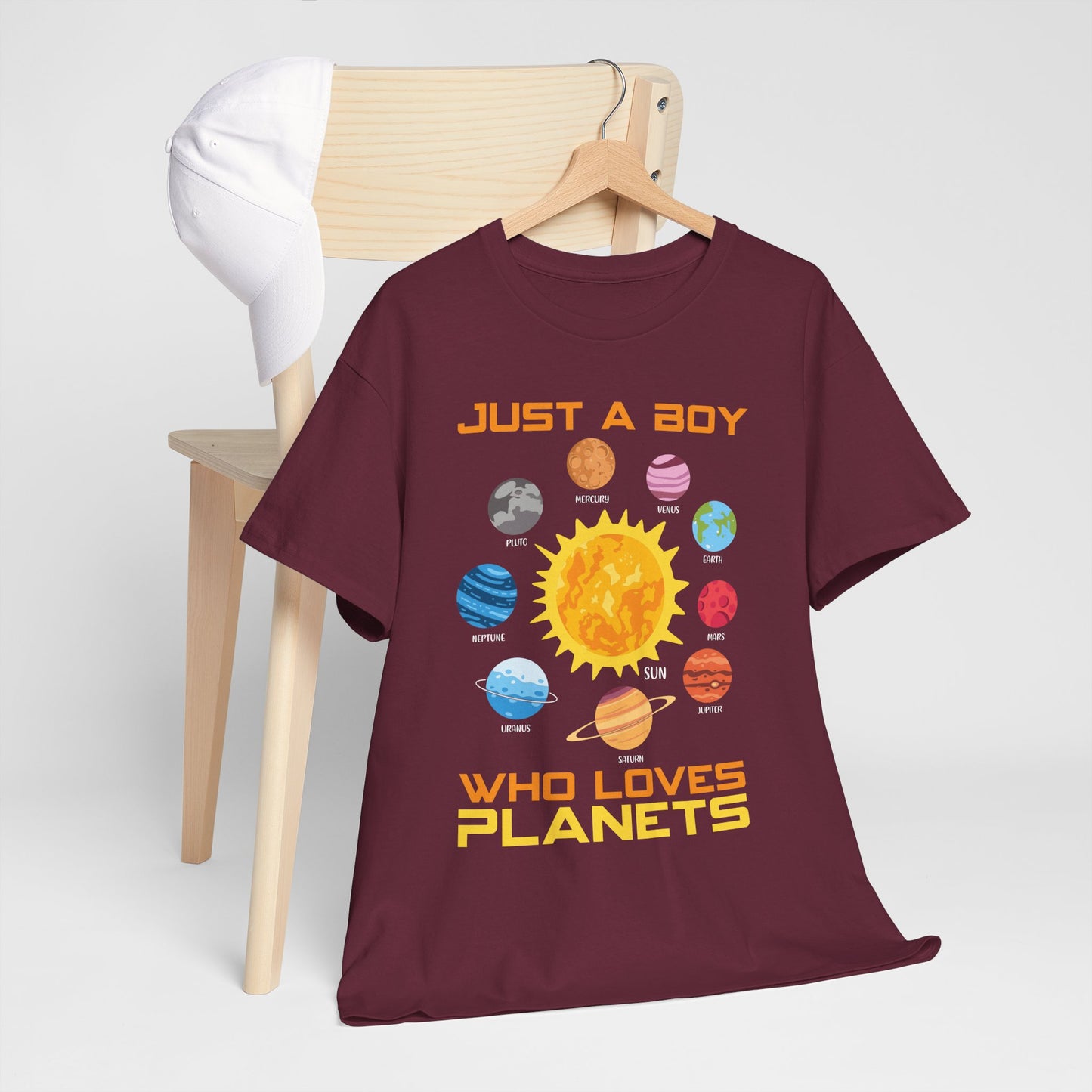 Just a Boy Who Loves Planets - Solar System Graphic Tee