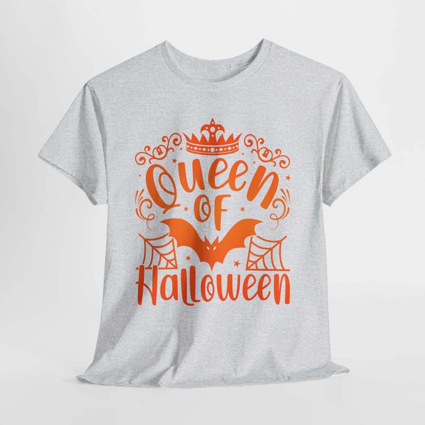 Queen of Halloween T-Shirt - Gothic Spider Web Crown Tee