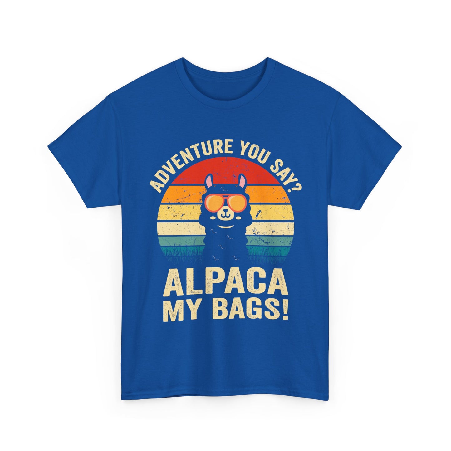 Alpaca My Bags T-Shirt - Funny Llama Travel Retro Sunset Tee