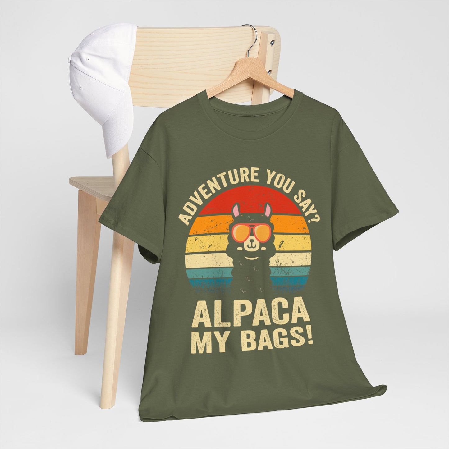 Alpaca My Bags T-Shirt - Funny Llama Travel Retro Sunset Tee