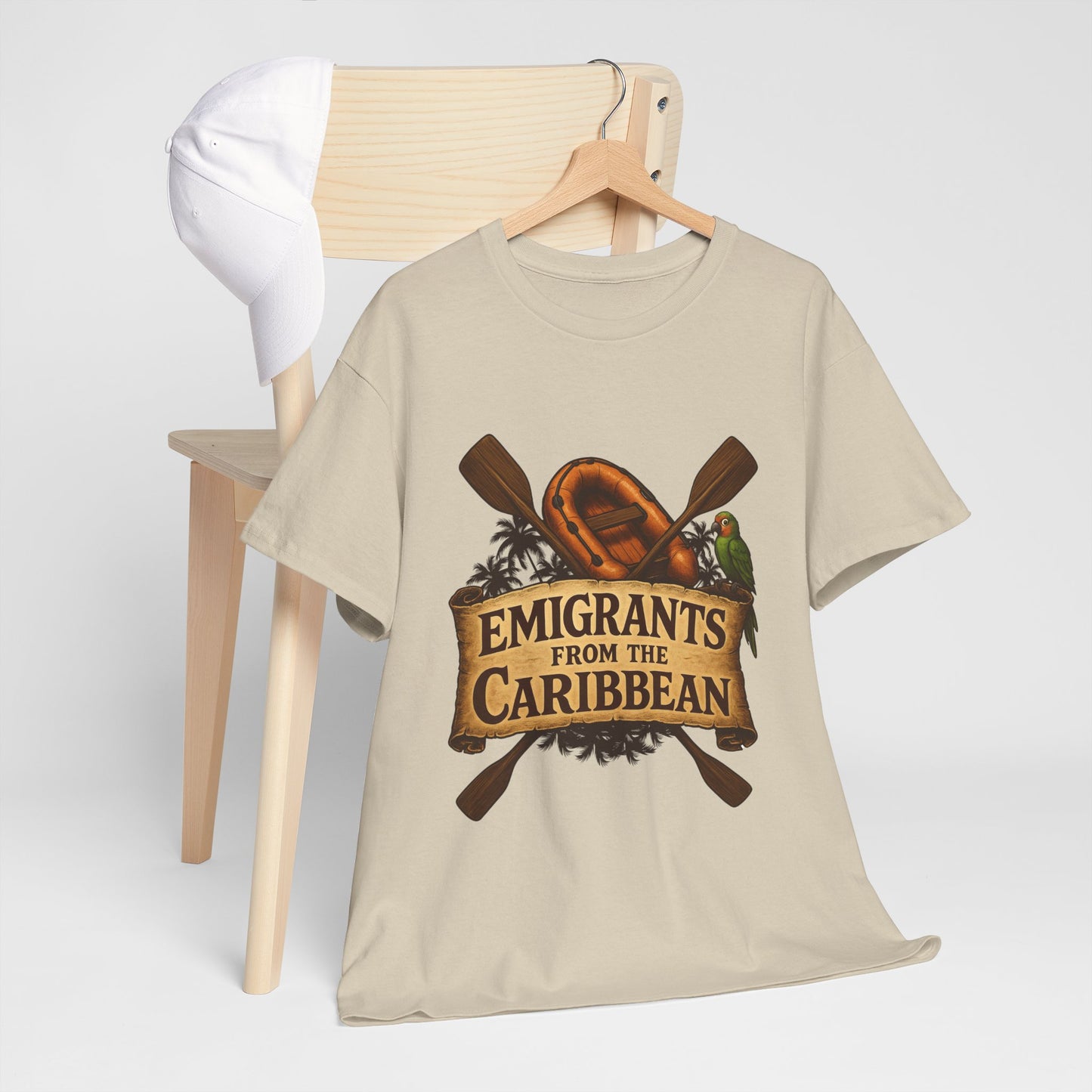 Emigrants from the Caribbean - Funny Pirate-Style Tropical Escape T-Shirt