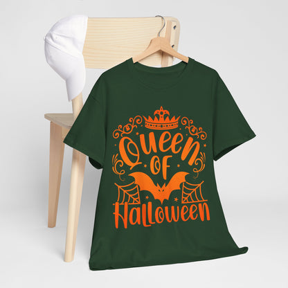 Queen of Halloween T-Shirt - Gothic Spider Web Crown Tee