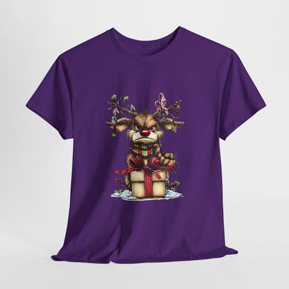 Grumpy Reindeer Gift Box Christmas T-Shirt
