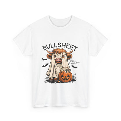 Funny Highland Cow Halloween T-Shirt - Ghost Costume Cow Tee