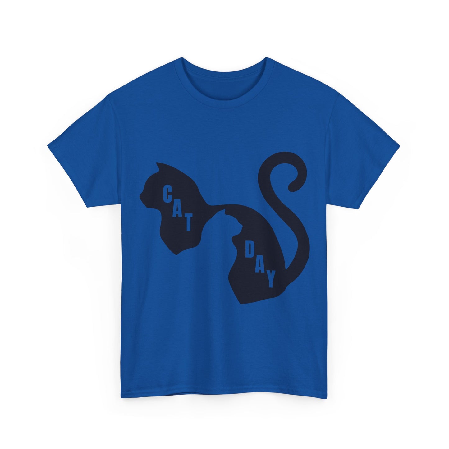 Cat Day Minimalist Black Cat Silhouette T-Shirt