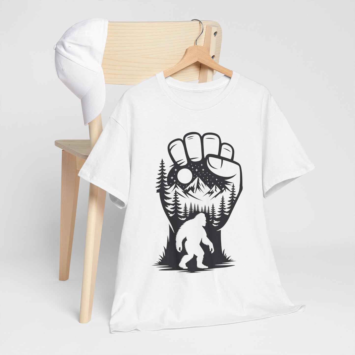 Bigfoot Forest Silhouette T-Shirt - Sasquatch Mountain Tee