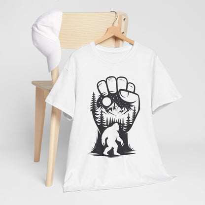 Bigfoot Forest Silhouette T-Shirt - Sasquatch Mountain Tee