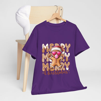 Merry Christmas Gingerbread T-Shirt - Funny Holiday Cookie Tee