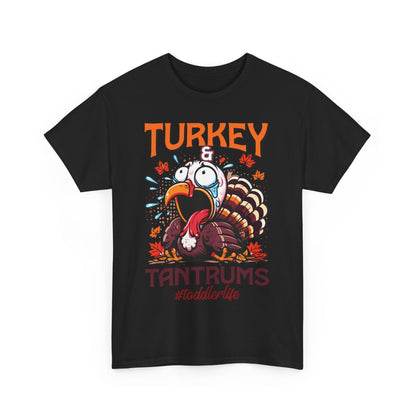 Turkey and Tantrums T-Shirt - Funny Thanksgiving Toddler Life Tee