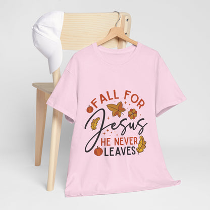 Fall For Jesus T-Shirt - Christian Faith Thanksgiving Autumn Pumpkin Tee