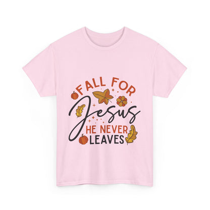 Fall For Jesus T-Shirt - Christian Faith Thanksgiving Autumn Pumpkin Tee