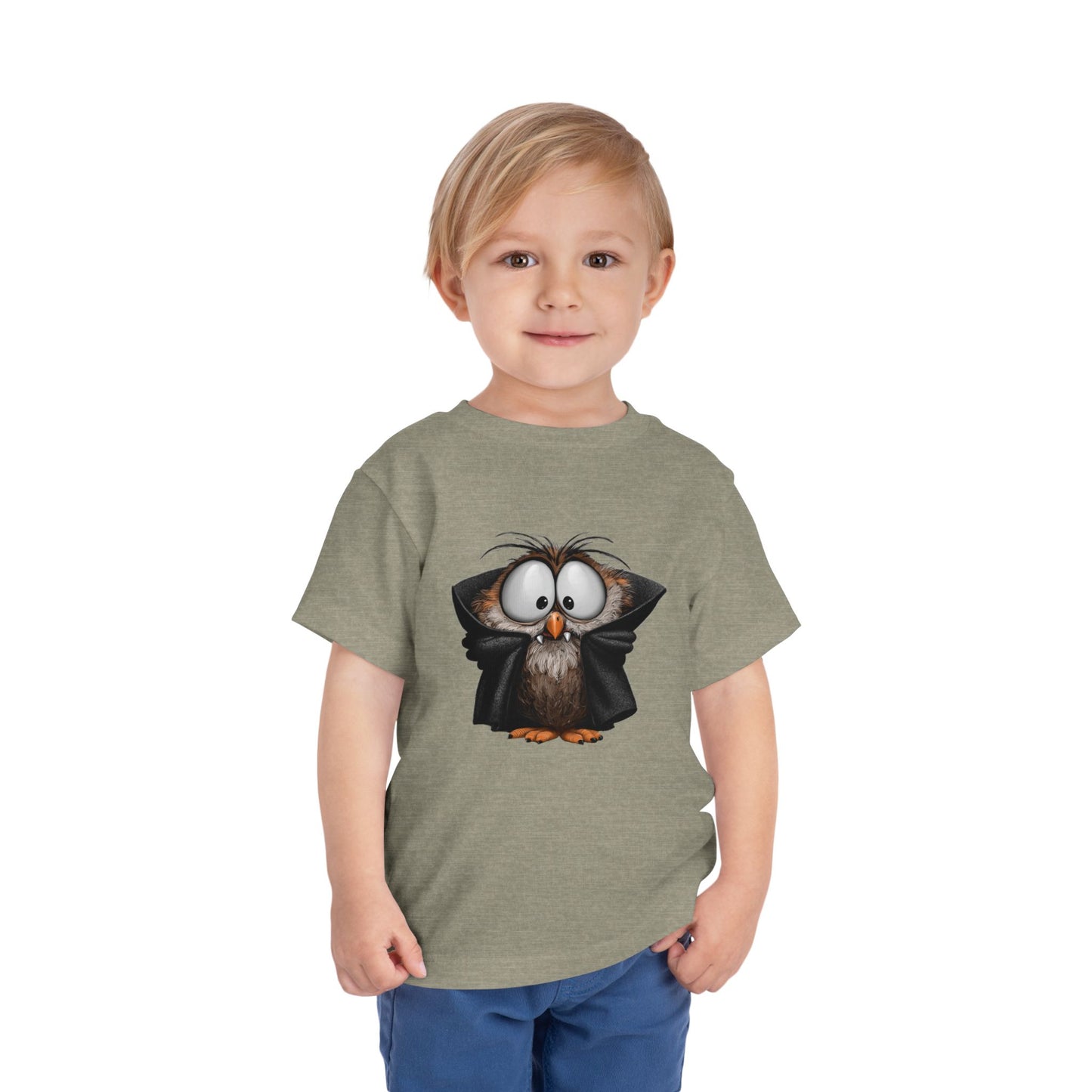 Vampire Owl Kids T-Shirt - Cute Big Eyes Toddler Halloween Tee