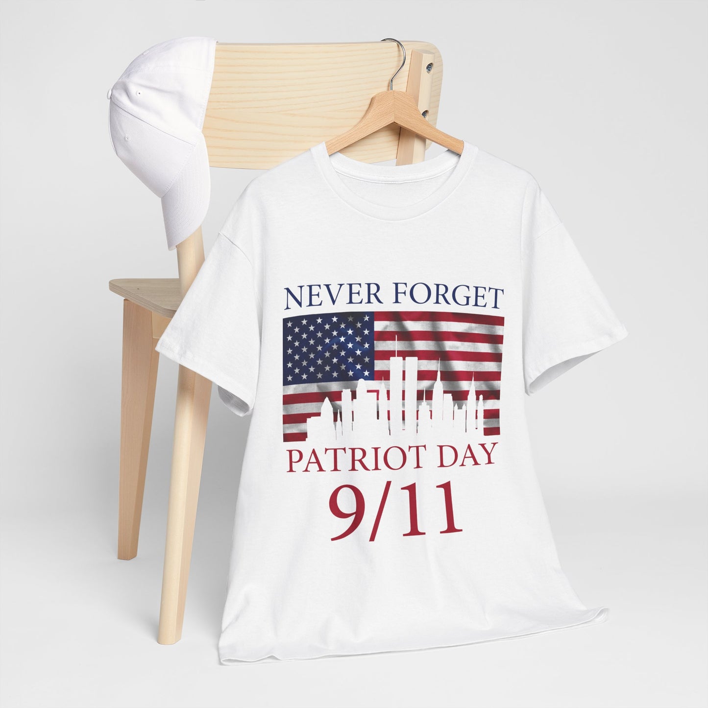 Patriot Day 9/11 T-Shirt - Never Forget American Flag NYC Memorial Tee