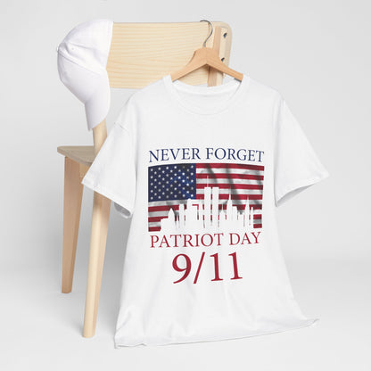 Patriot Day 9/11 T-Shirt - Never Forget American Flag NYC Memorial Tee