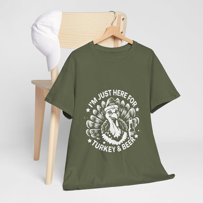 Turkey and Beer T-Shirt - Funny Thanksgiving Drinking Tee