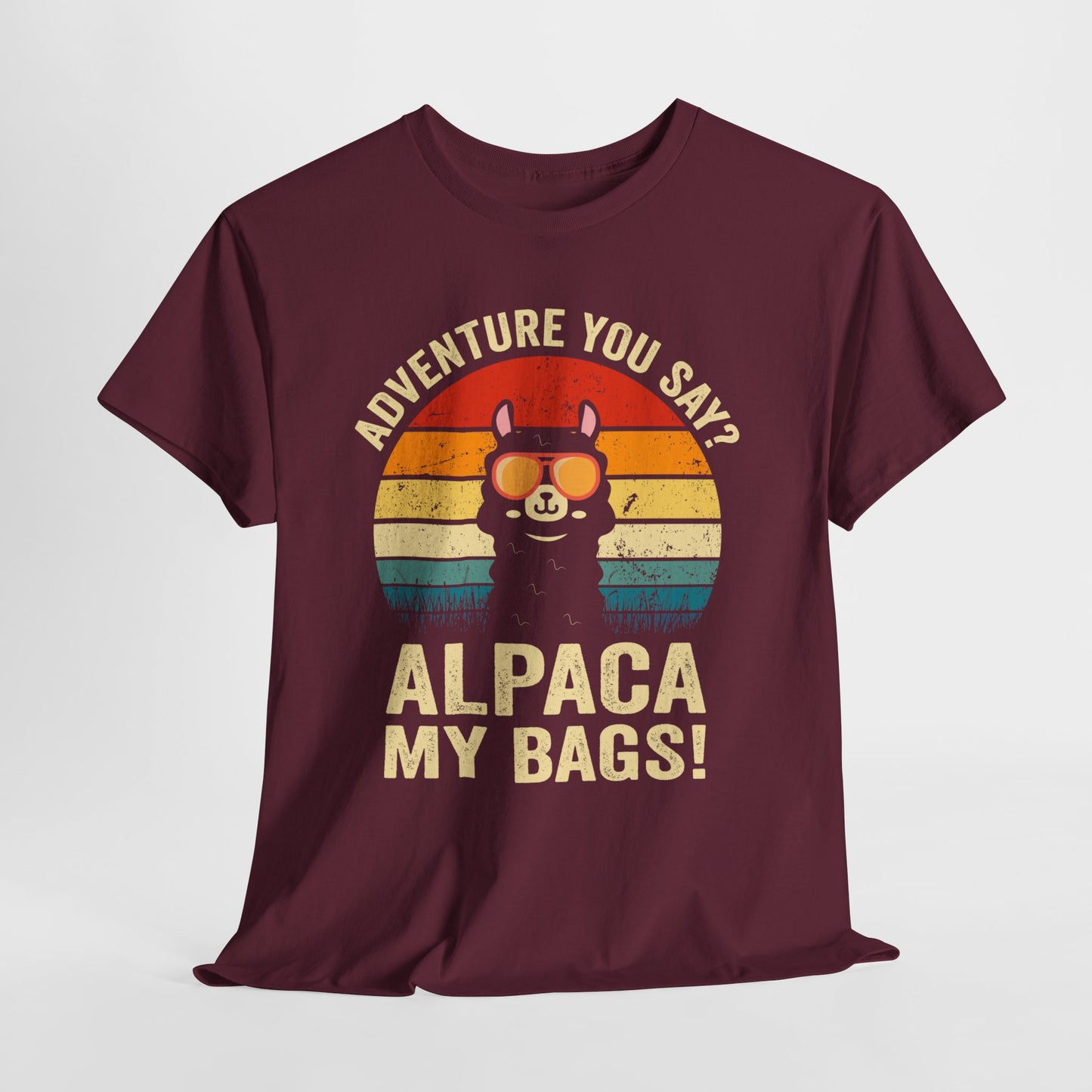 Alpaca My Bags T-Shirt - Funny Llama Travel Retro Sunset Tee