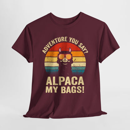 Alpaca My Bags T-Shirt - Funny Llama Travel Retro Sunset Tee