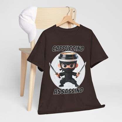 Cappuccino Assassino Shirt – Funny Coffee Ninja Tee for Caffeine Lovers