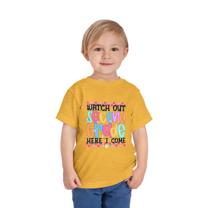 Watch Out Second Grade Shirt - Colorful Back to School Tee for Kids, 2nd Grade Here I Come Shirt, Funny First Day Outfit Idea