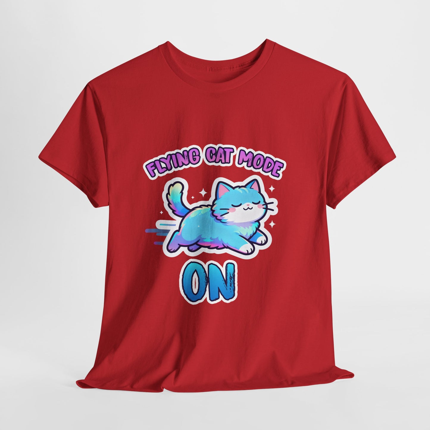 Flying Cat Mode Shirt – Kawaii Pastel Kitty Zoomies Tee