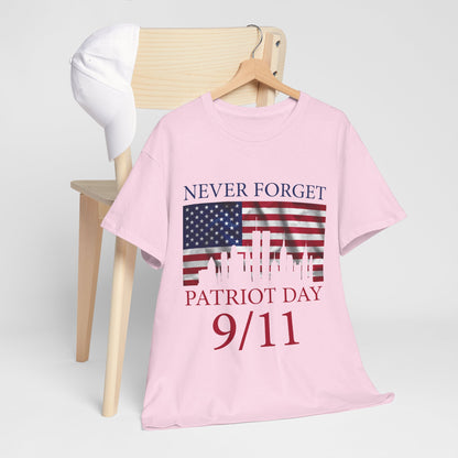 Patriot Day 9/11 T-Shirt - Never Forget American Flag NYC Memorial Tee