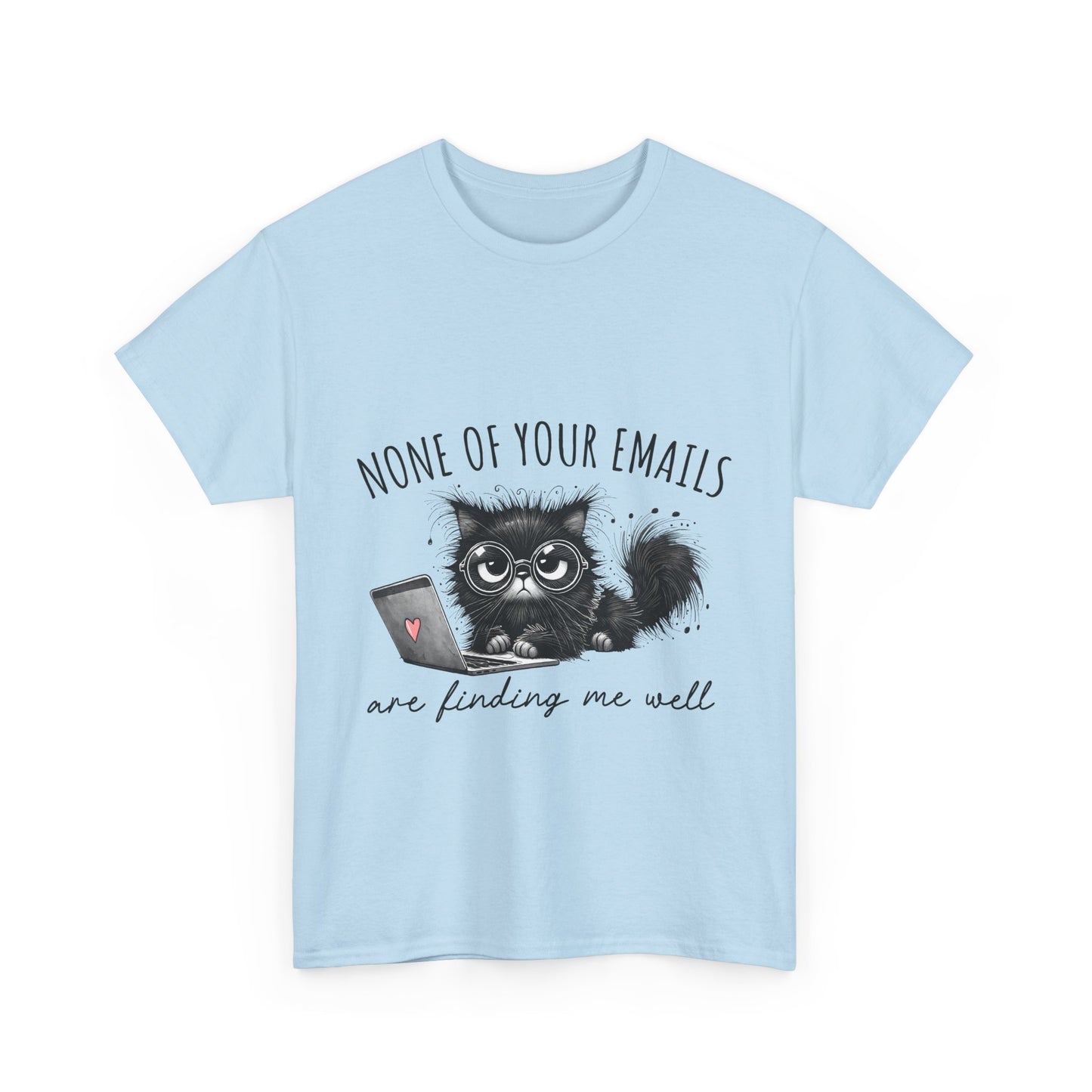 Work From Home Grumpy Cat T-Shirt - None of Your Emails Tee