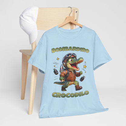 Bombardiro Crocodilo Shirt – Funny Jetpack Crocodile Cartoon Tee