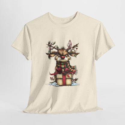 Grumpy Reindeer Gift Box Christmas T-Shirt
