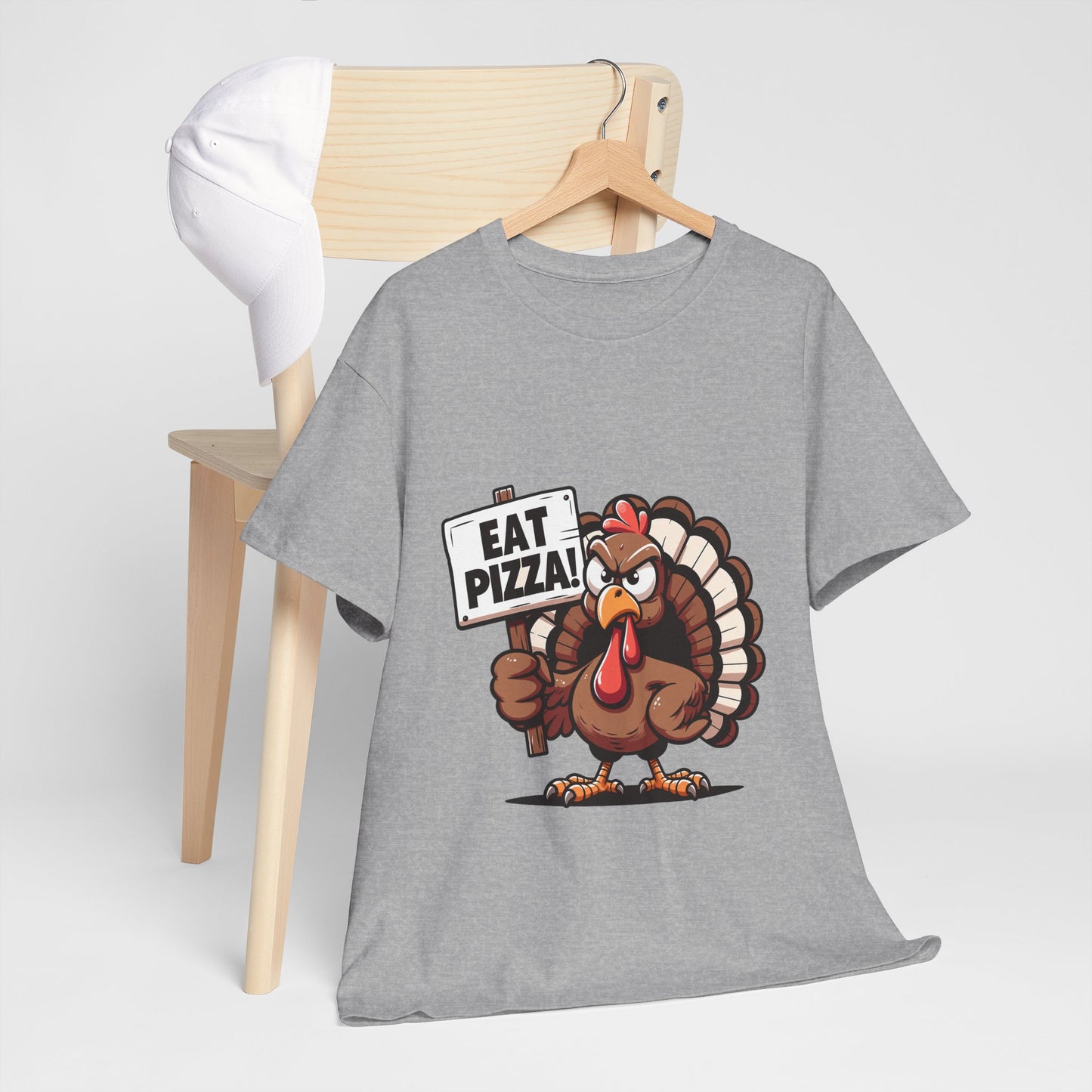 Eat Pizza Turkey T-Shirt - Funny Thanksgiving Anti-Turkey Pizza Lover Tee