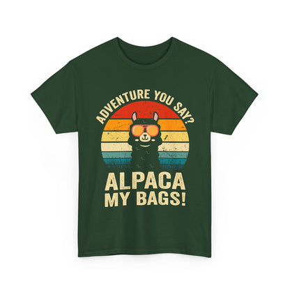 Alpaca My Bags T-Shirt - Funny Llama Travel Retro Sunset Tee