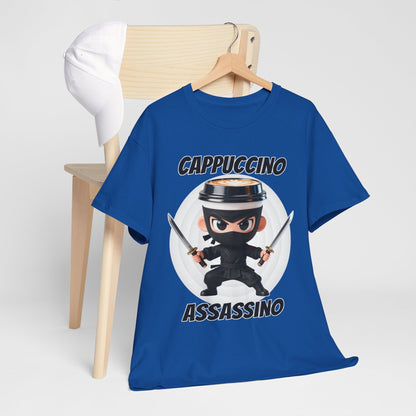 Cappuccino Assassino Shirt – Funny Coffee Ninja Tee for Caffeine Lovers