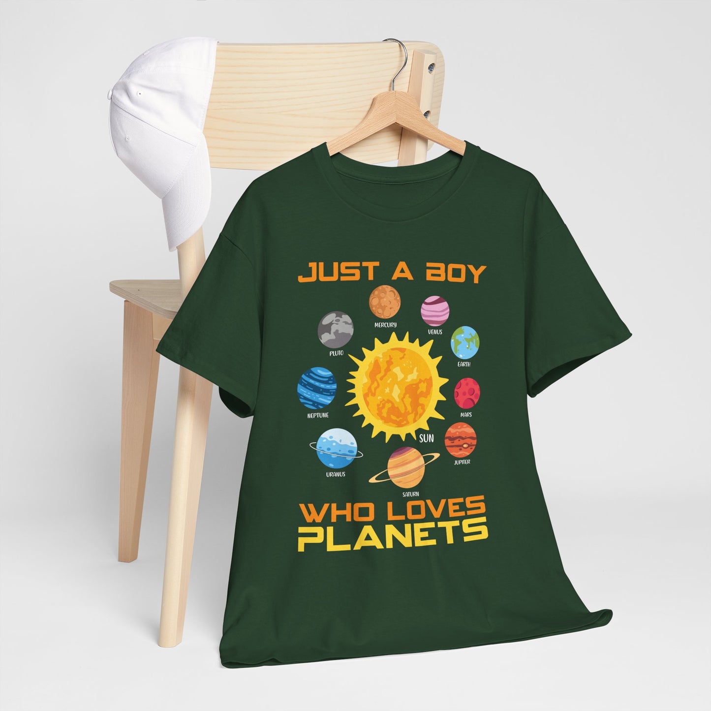 Just a Boy Who Loves Planets - Solar System Graphic Tee