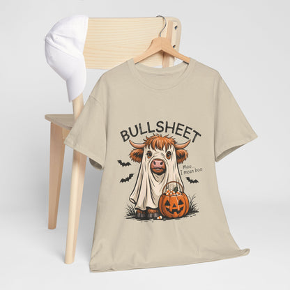 Funny Highland Cow Halloween T-Shirt - Ghost Costume Cow Tee