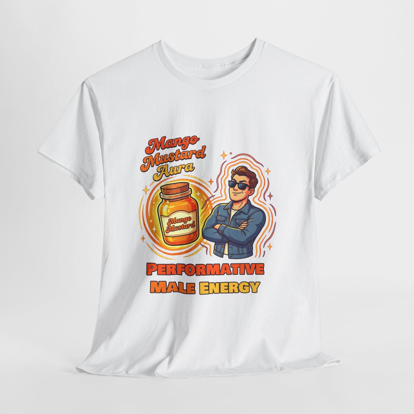Mango Mustard Aura Shirt – Performative Male Energy Meme Tee