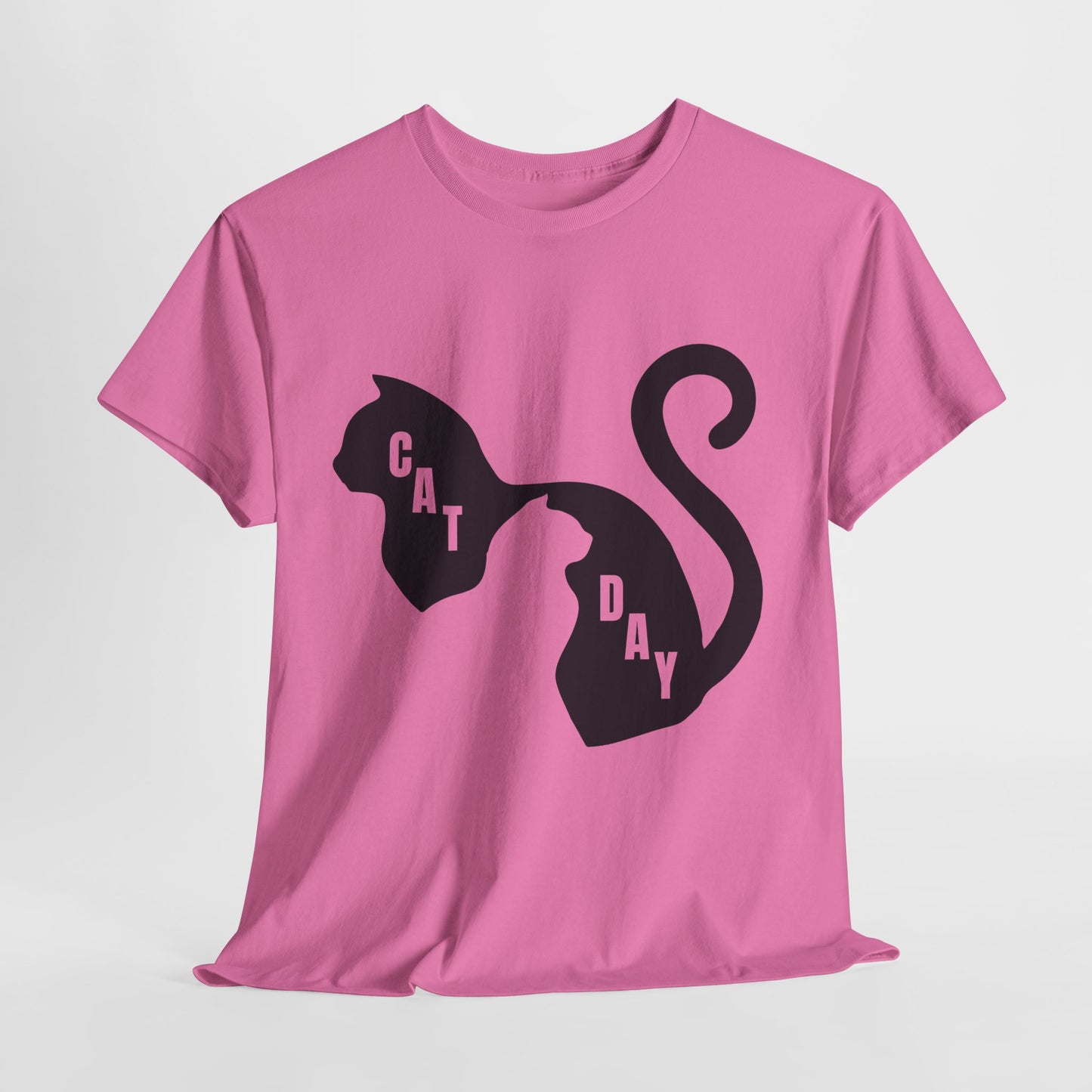 Cat Day Minimalist Black Cat Silhouette T-Shirt