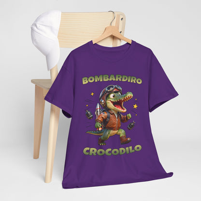 Bombardiro Crocodilo Shirt – Funny Jetpack Crocodile Cartoon Tee