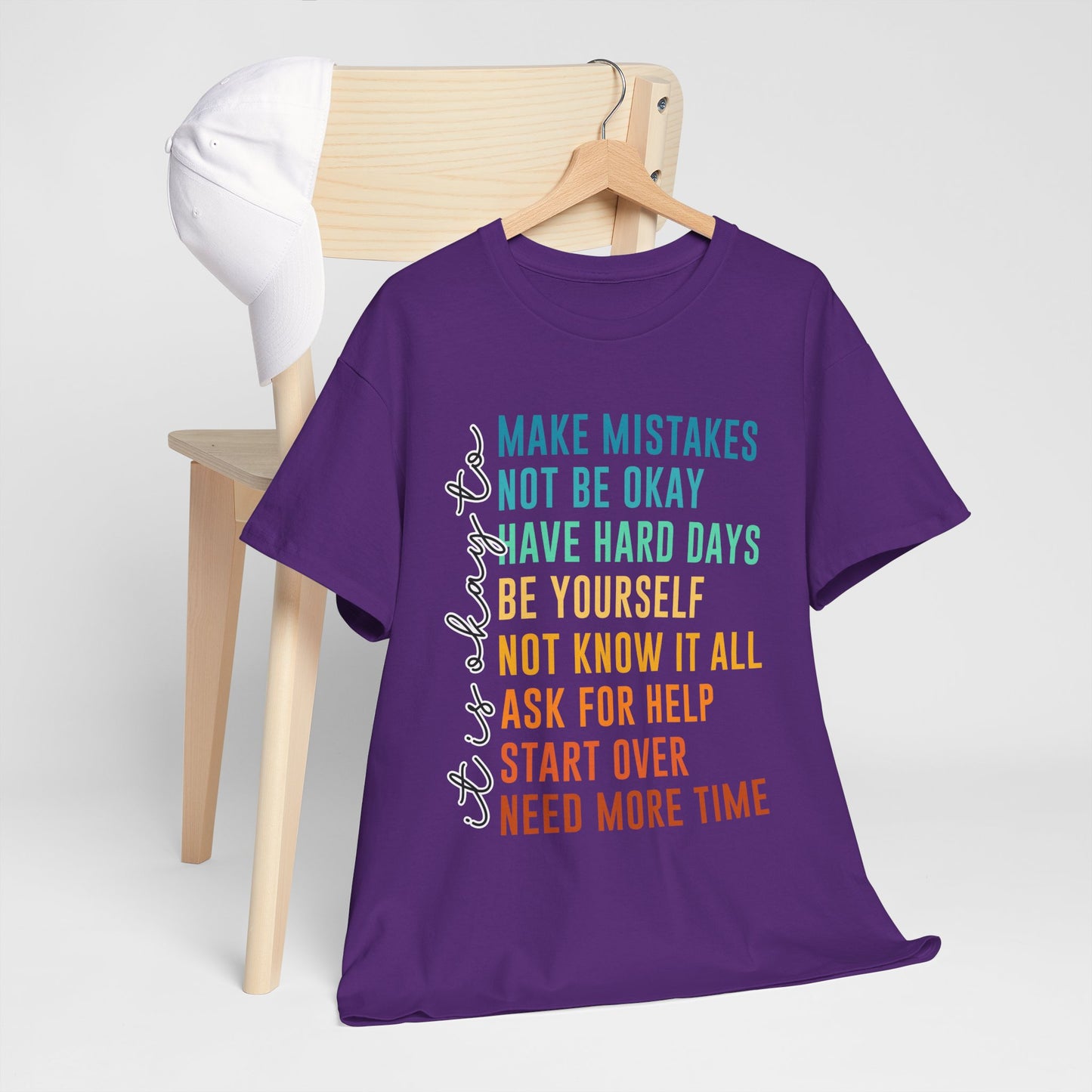 It's Okay To Make Mistakes Shirt - Mental Health Affirmation Tee