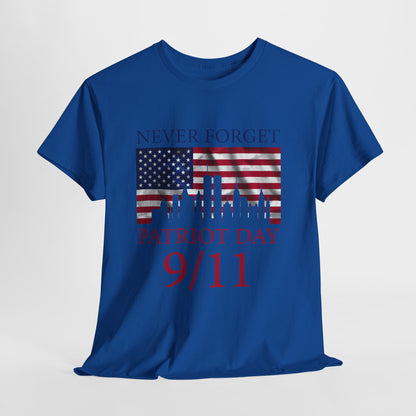 Patriot Day 9/11 T-Shirt - Never Forget American Flag NYC Memorial Tee