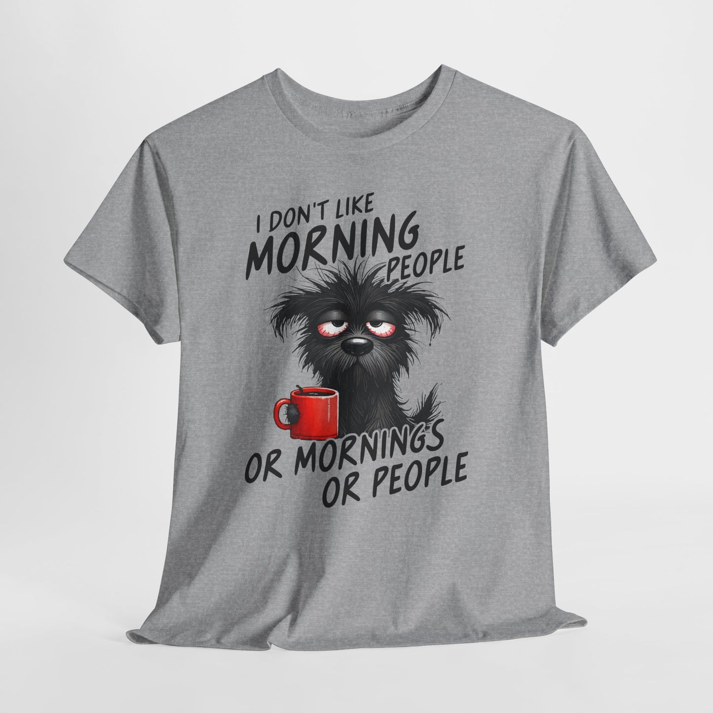 Grumpy Morning Dog T-Shirt - Funny Coffee Tee